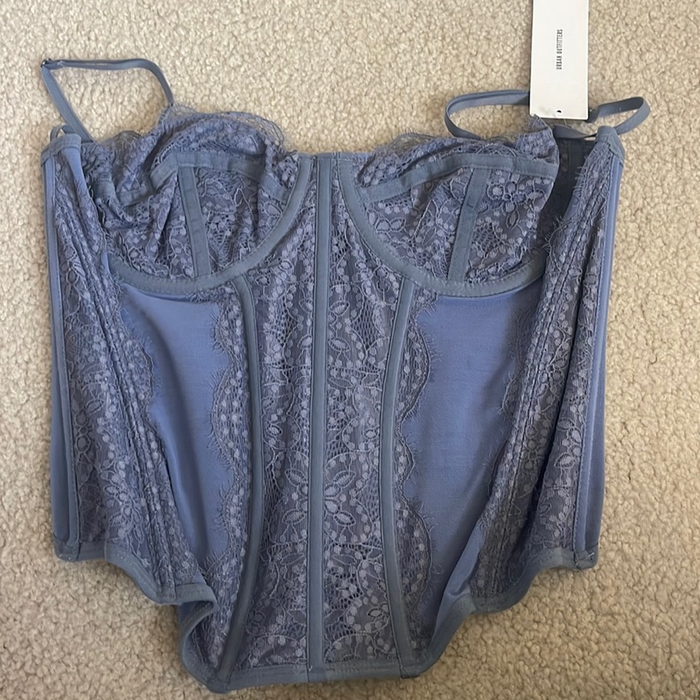 Urban Outfitters Blue Corset Top